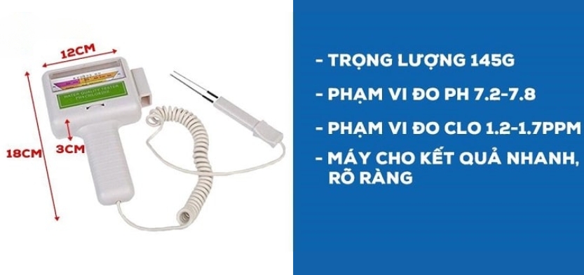 Thông tin về thiết bị kiểm tra pH và Clo cầm tay
