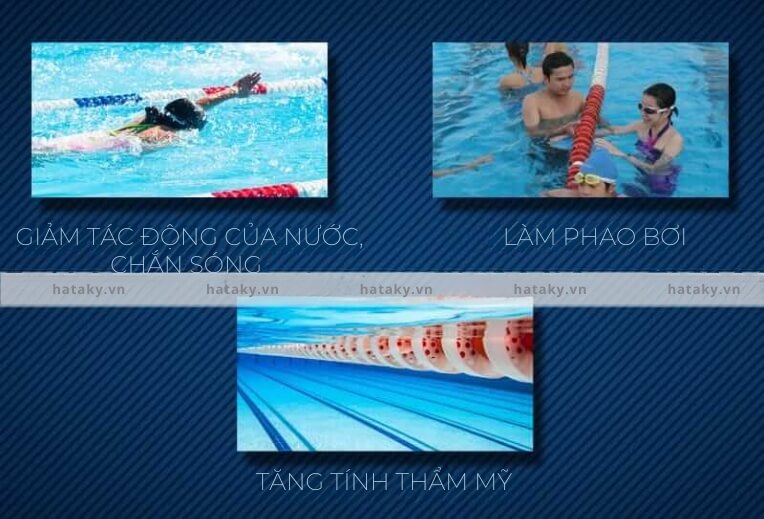 Phao phân làn bể bơi 5 Ứng dụng của phao phân làn bể bơi