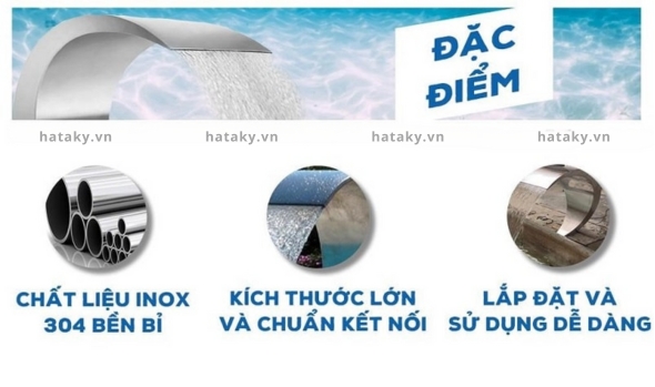 Thác nước xả tràn loại cong TB-35 4 Đặc điểm của thác nước xả tràn loại cong TB-35