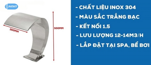 Thác nước xả tràn loại cong TB-35 3 Thông tin về thác nước xả tràn loại cong TB-35