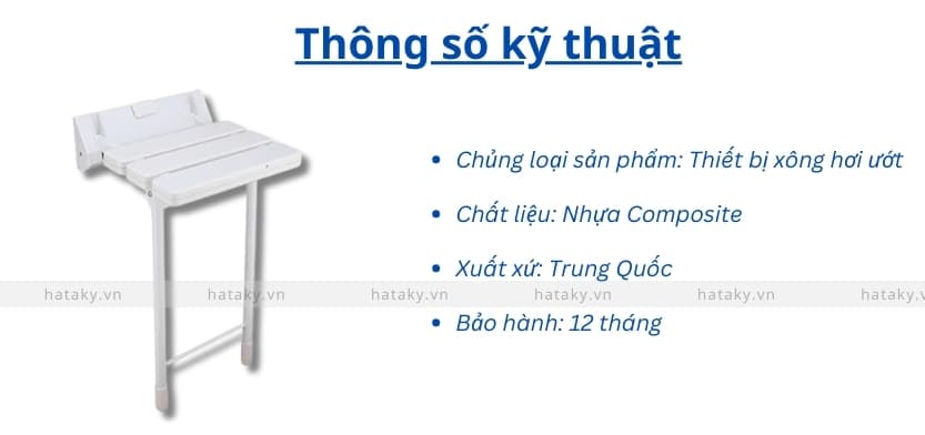 Ghế xông ướt có chân 2 Thông số kỹ thuật của ghế xông ướt có chân