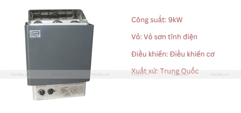 Máy xông hơi khô Sawo SCA90-NS 2 Thông số kỹ thuật của máy xông hơi khô Sawo SCA90-NS