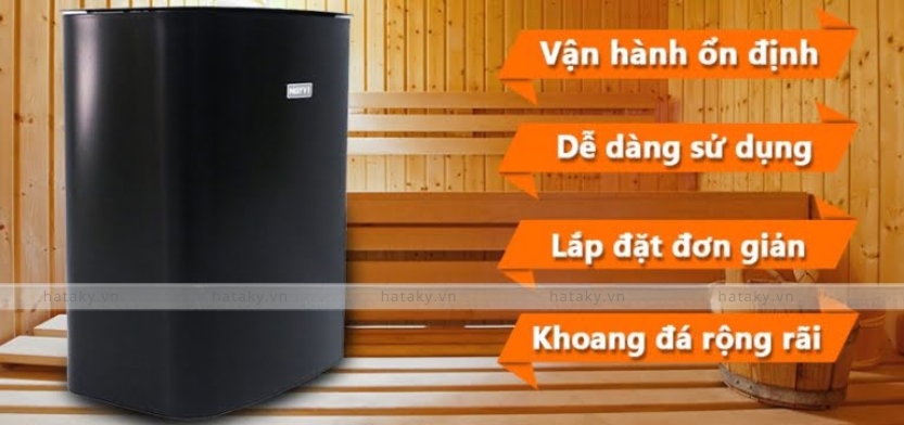Máy xông hơi khô Narvi NC 6KW 3 Ưu điểm của máy xông hơi khô Narvi NC 6KW