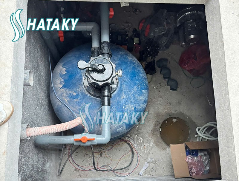 Bình lọc cát giúp lọc sạch nước bể bơi